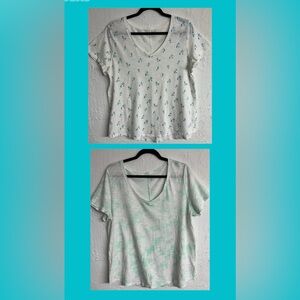 Set of 2 Gap Easy Tee Short Sleeve V-Neck T-Shirts Size XL